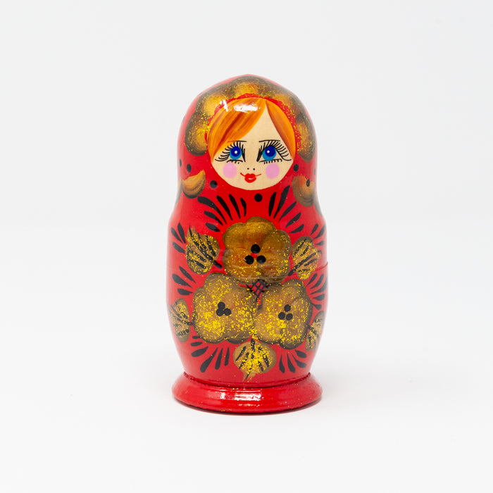 Red and Gold Folk Artisan Doll – Set of 5