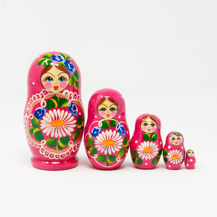 Daisy Folk Artisan Doll – Set of 5 (Multiple Colour Options)