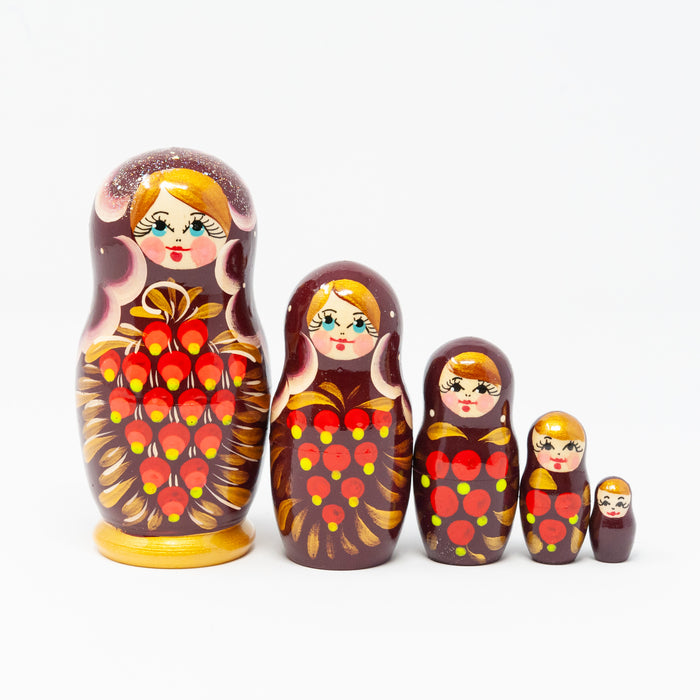 Rowan Berry Folk Artisan Doll – Set of 5 (Multiple Colour Options)