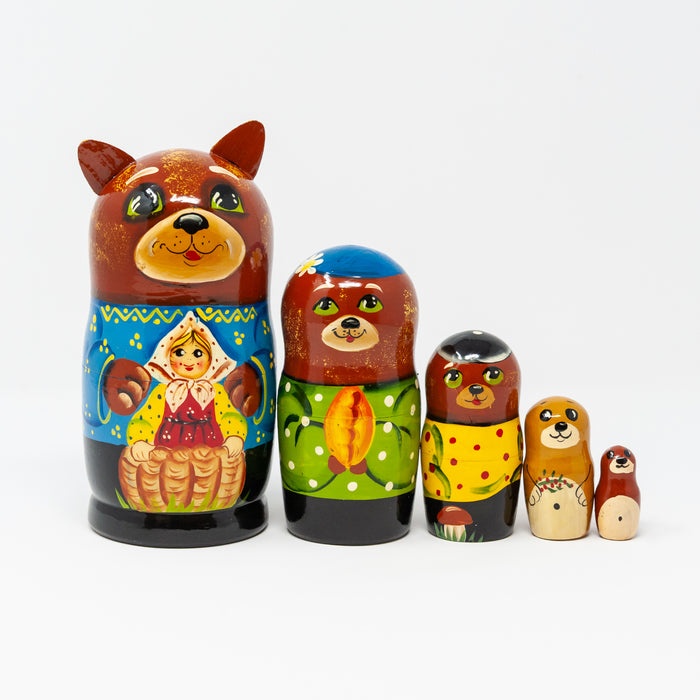 Brown Bear Family – Set of 5