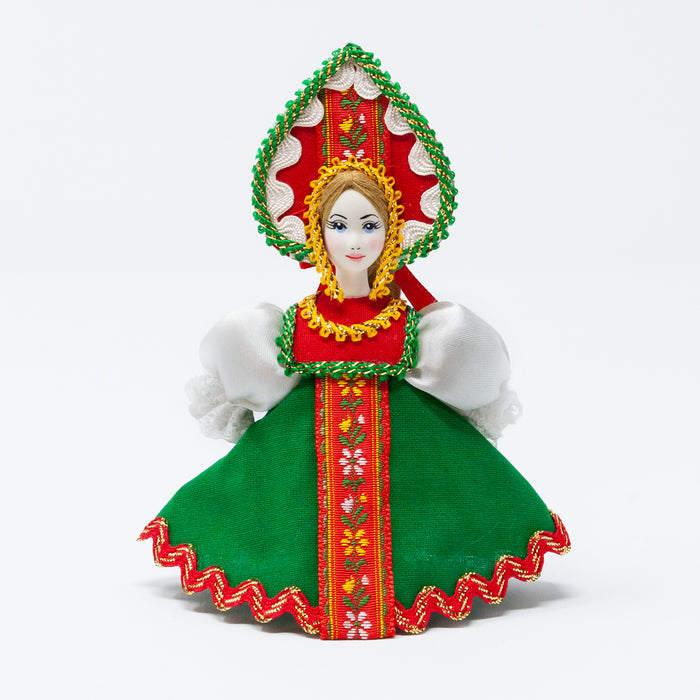 Russian Costume Doll Ornament (Green Colour Palette)