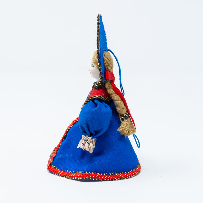 Russian Costume Doll Ornament (Blue Colour Palette)