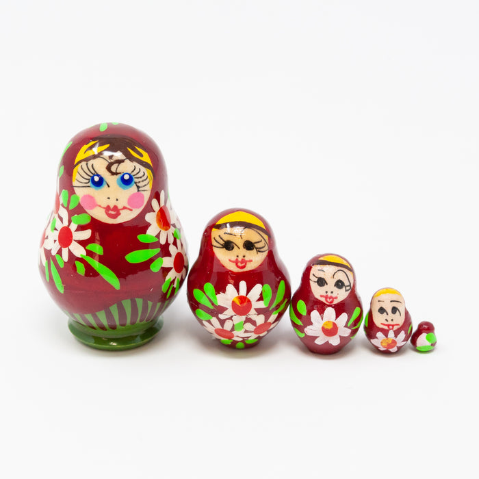 Miniature Doll with Daisy– Set of 5 (Multiple Colour Options)