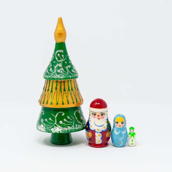 Red Topper Nesting Christmas Tree (Two Colour Options)