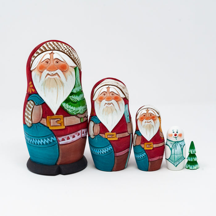 Hand-carved Grandfather Frost (Several Design Options)