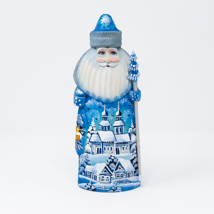 Hand-carved   Grandfather Frost with Winter Country Scenes