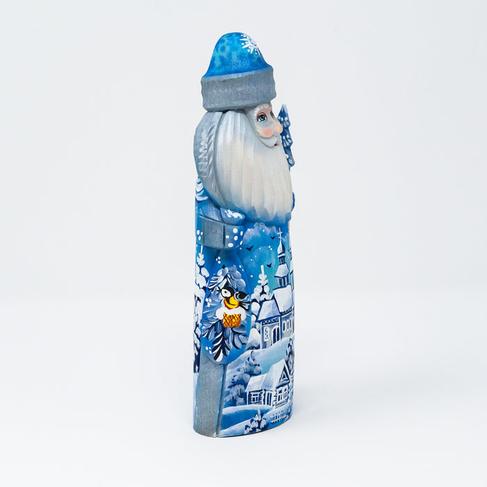 Hand-carved   Grandfather Frost with Winter Country Scenes