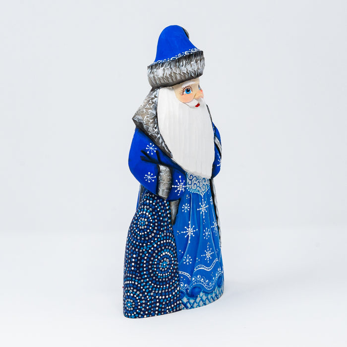 Hand-carved  Royal Blue Grandfather Frost