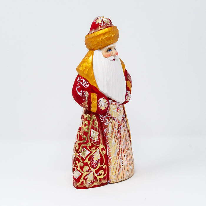 Hand-carved Red and Gold Dancing Grandfather Frost