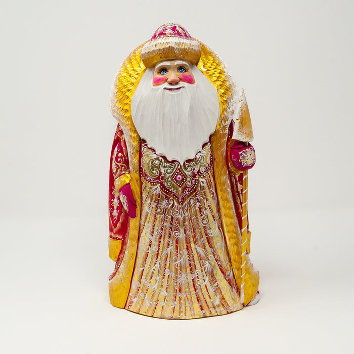 Hand-carved Gold and Red   Grandfather Frost
