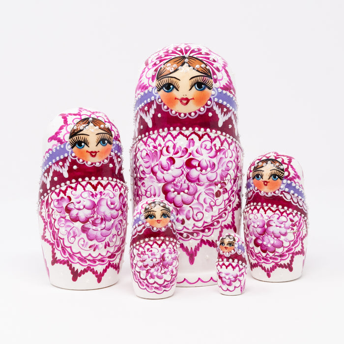 Artisanal Elegant Ornamental Doll – Set of 5 (Two Colour Options)