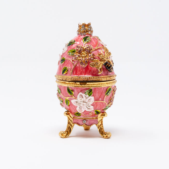 Small Pink Bee Imperial Faberge Egg Replica