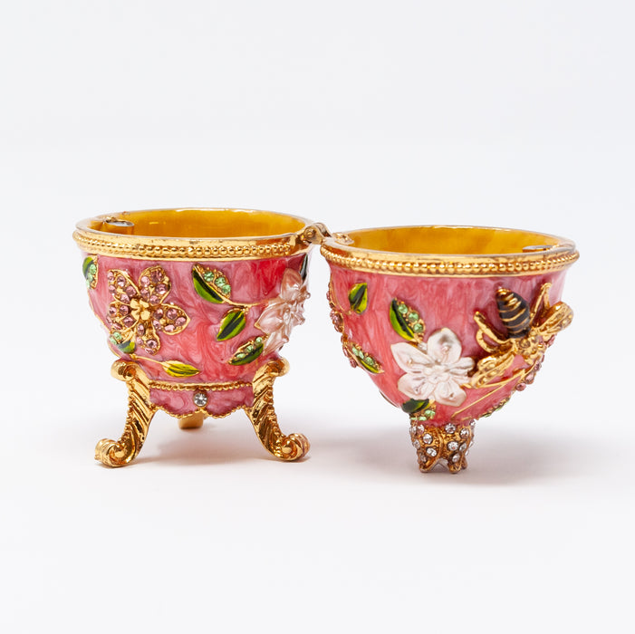 Small Pink Bee Imperial Faberge Egg Replica