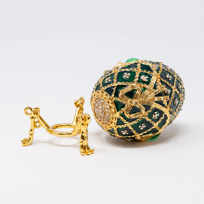 Emerald with Crosses Imperial Faberge Egg Replica