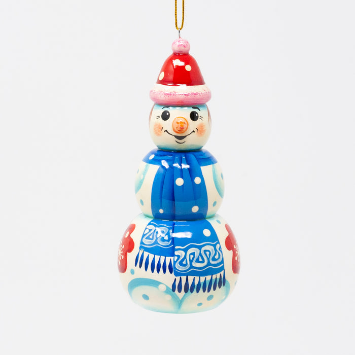 Snowman with Scarf Ornament (Multiple Colour Options)