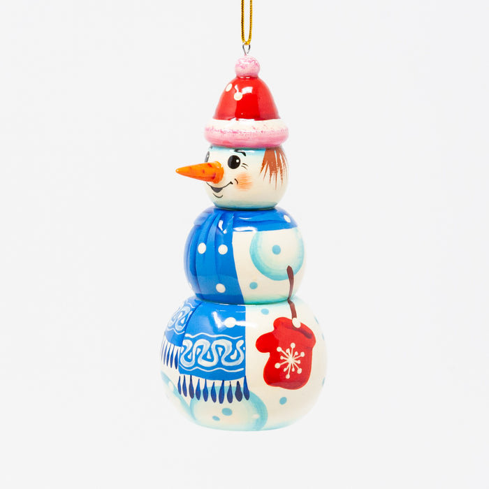 Snowman with Scarf Ornament (Multiple Colour Options)