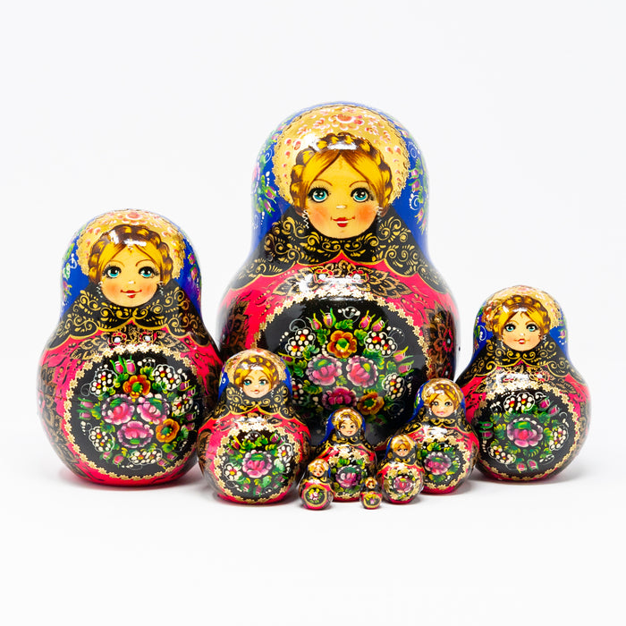 Artisanal Elegant Ornamental Doll – Set of 10 (Multiple Colour Options)