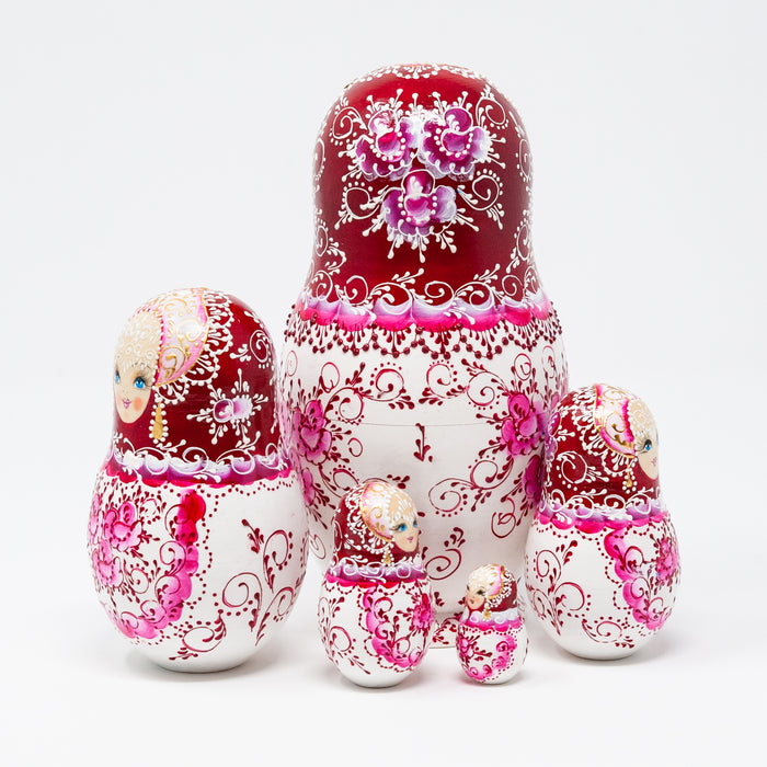 Artisanal Bright Floral Doll – Set of 5 (Two Colour Options)