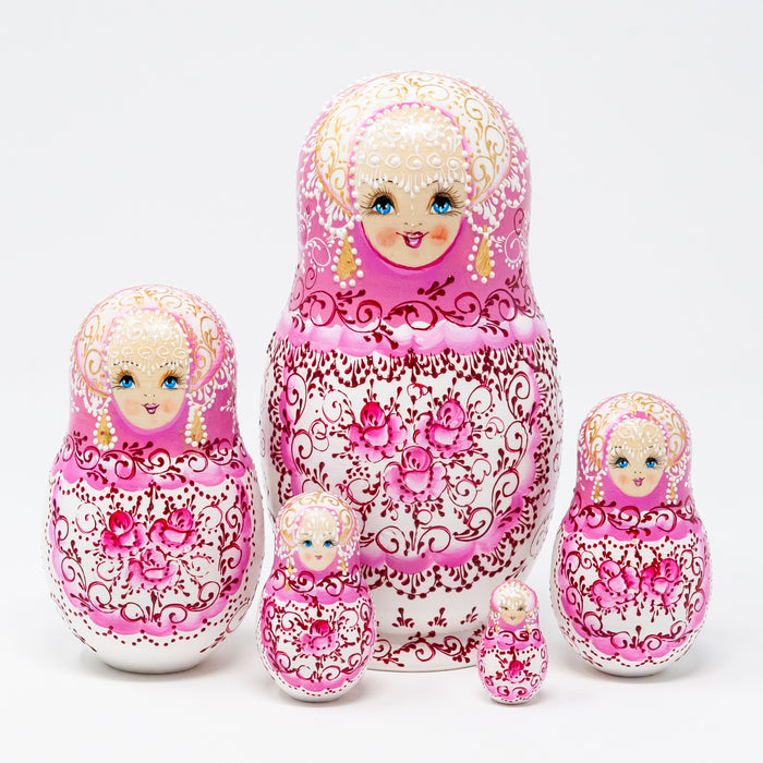 Artisanal Bright Floral Doll – Set of 5 (Two Colour Options)