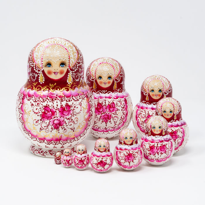 Artisanal Elegant Ornamental Doll – Set of 10